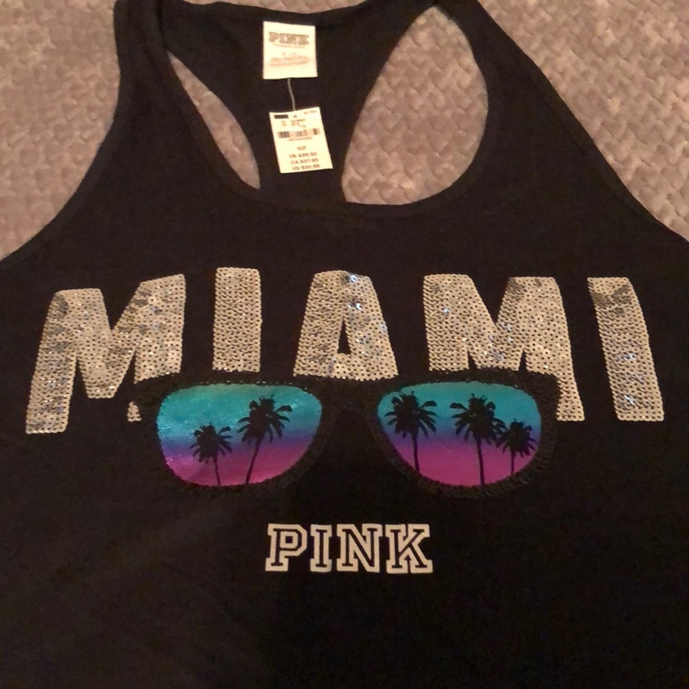NWT VS Pink Sequin Miami tank